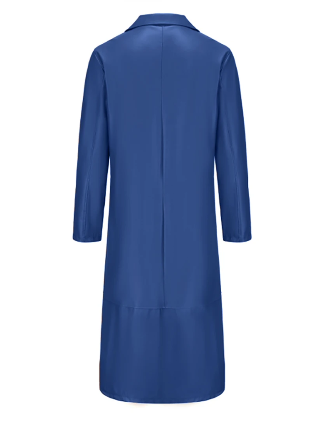 Ian™ | Gabardina larga efecto piel con cuello solapa