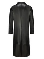 Ian™ | Gabardina larga efecto piel con cuello solapa