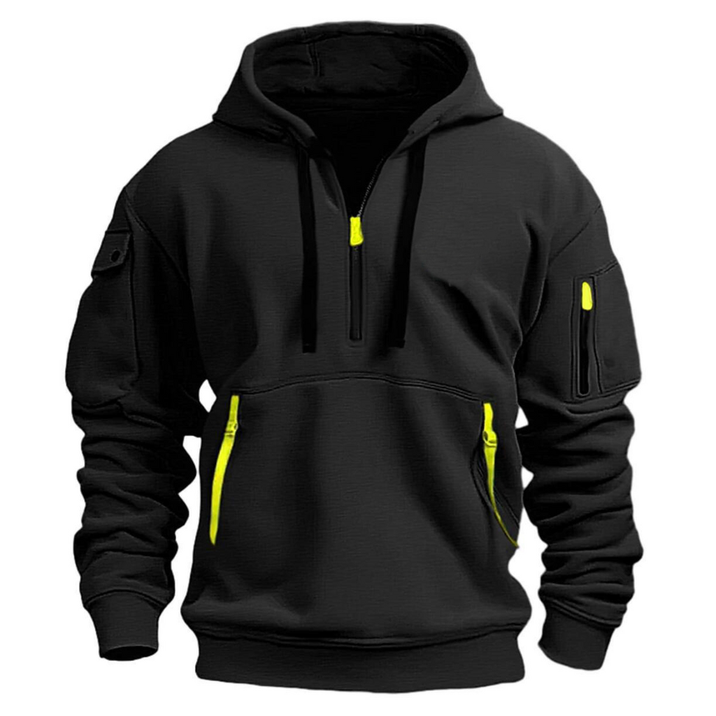David™ | Sudadera táctica con cremallera y multibolsillos