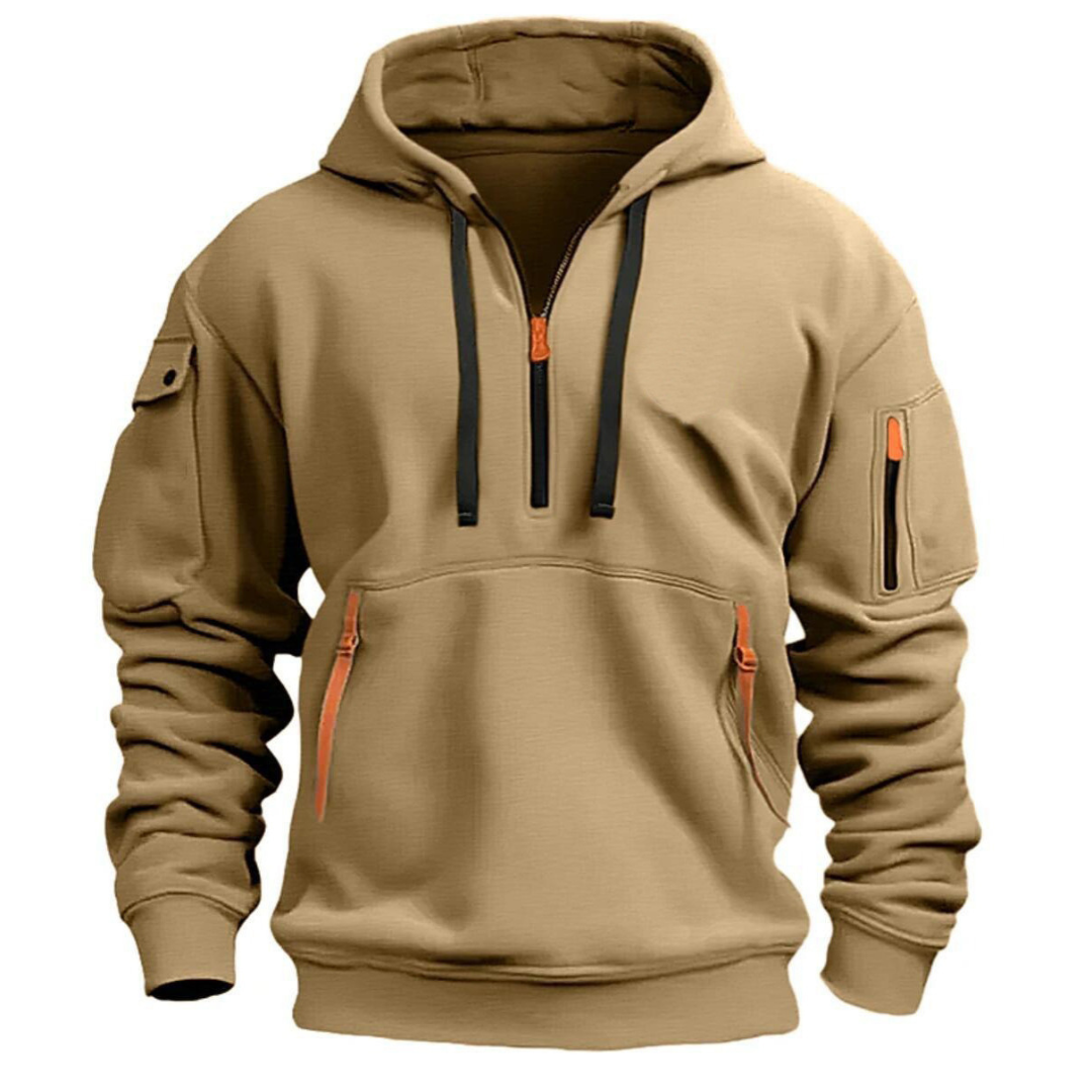 David™ | Sudadera táctica con cremallera y multibolsillos