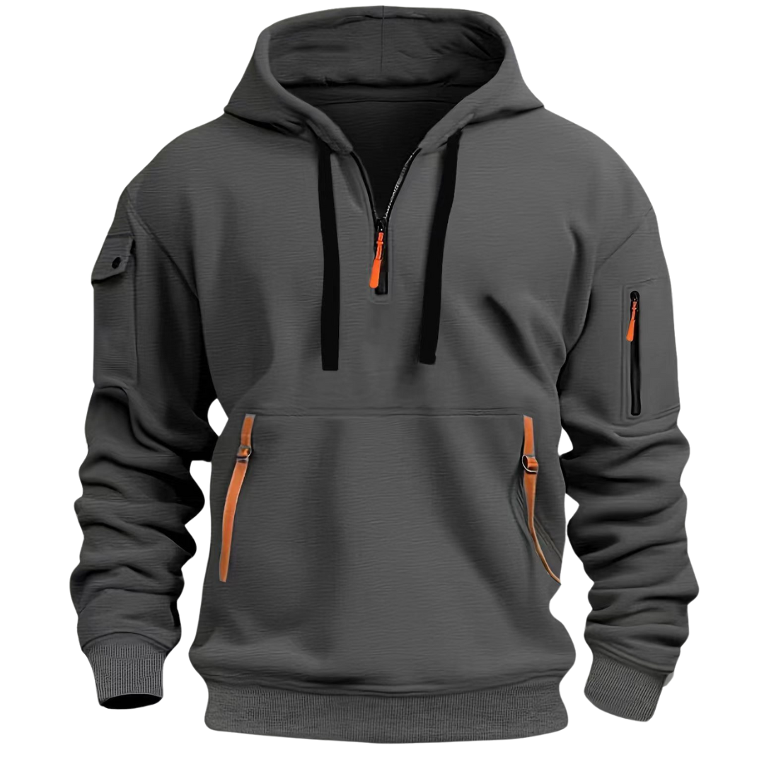 David™ | Sudadera táctica con cremallera y multibolsillos
