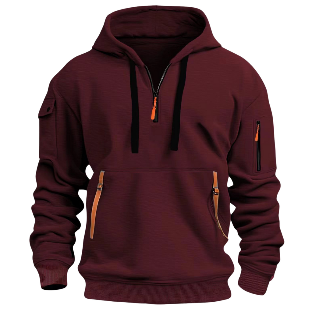 David™ | Sudadera táctica con cremallera y multibolsillos