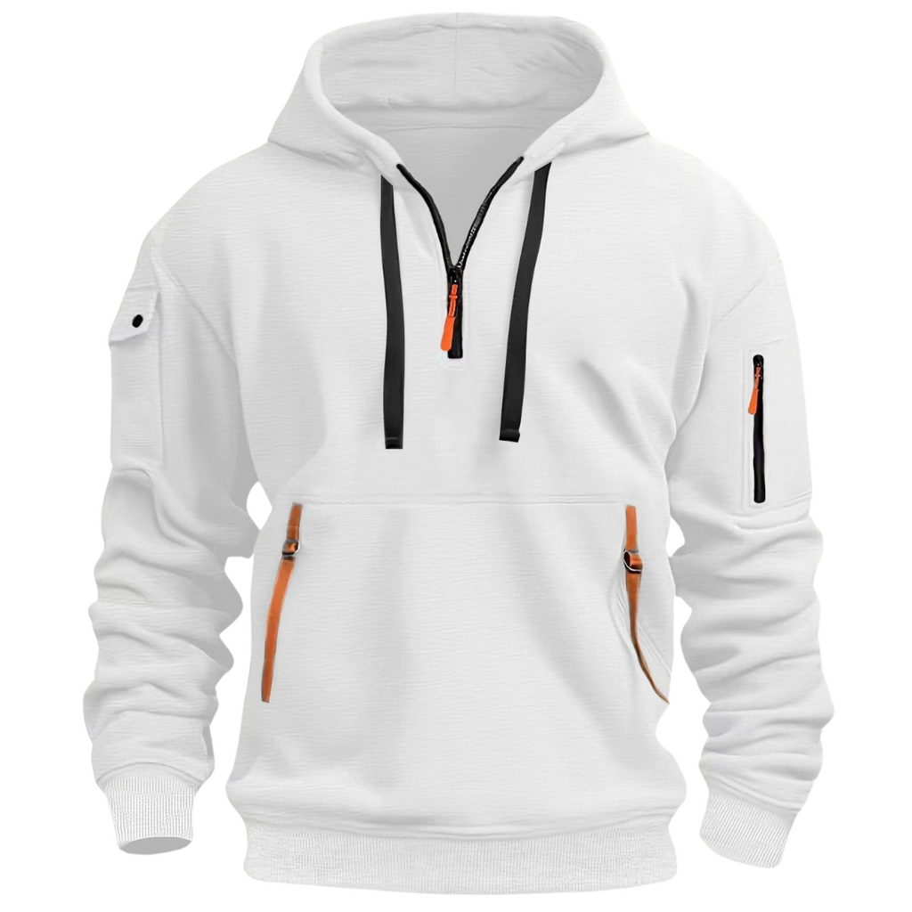 David™ | Sudadera táctica con cremallera y multibolsillos
