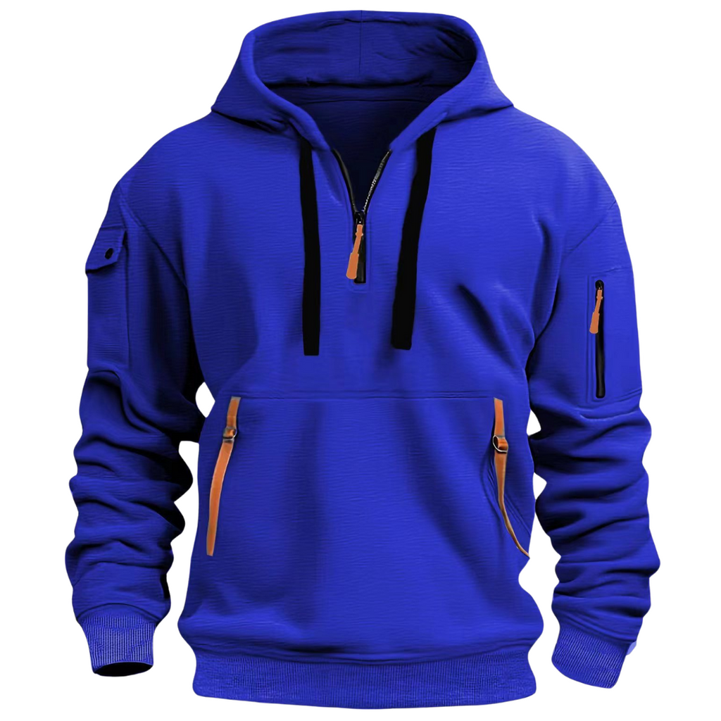 David™ | Sudadera táctica con cremallera y multibolsillos