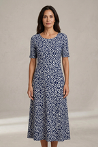 Marina - Vestido midi fluido con estampado floral - vista 3