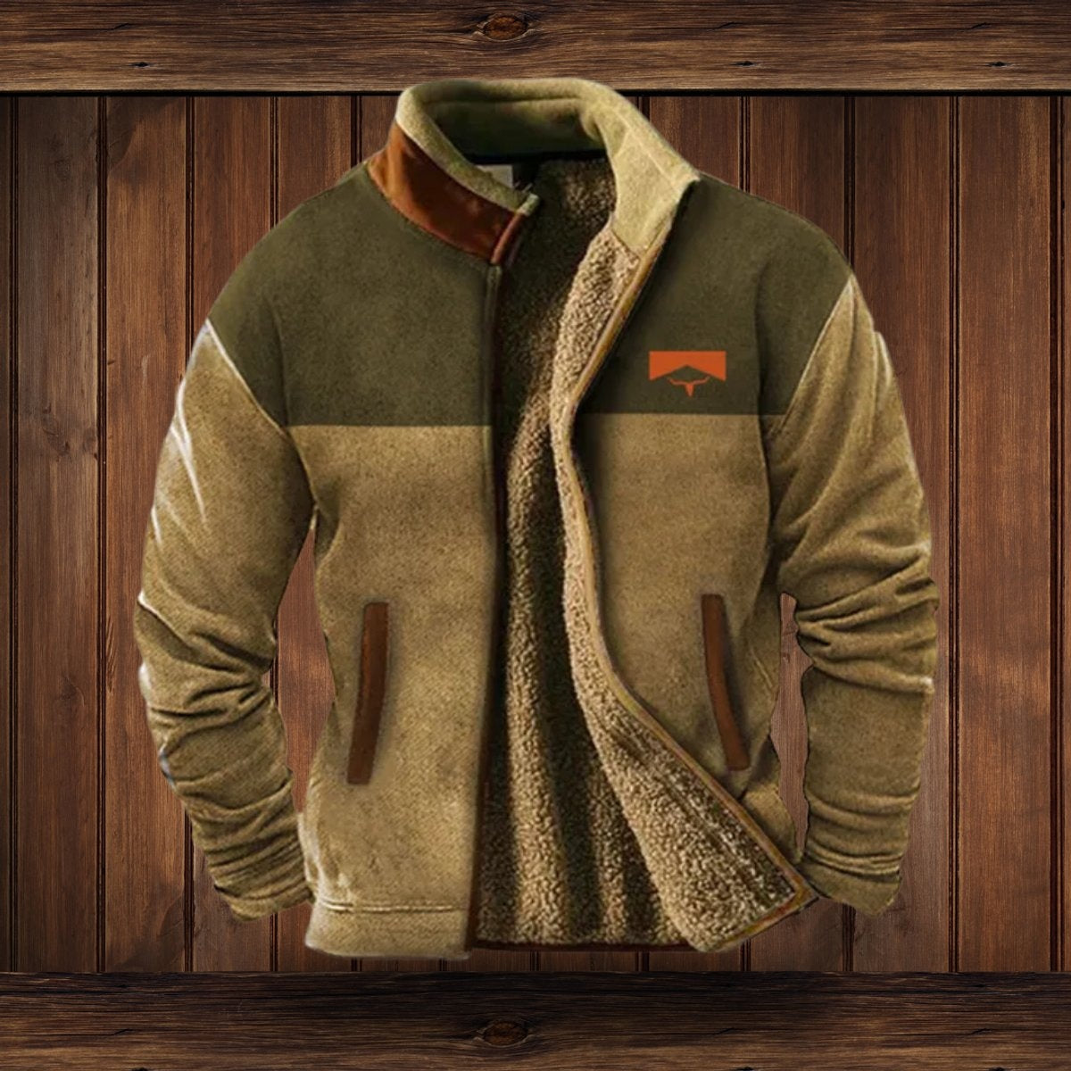 Wyatt™ | Cazadora polar con forro sherpa y estampado étnico