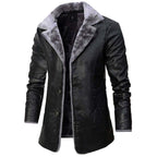 Adam™ | Chaqueta larga de invierno efecto piel con forro sherpa