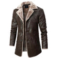 Adam™ | Chaqueta larga de invierno efecto piel con forro sherpa