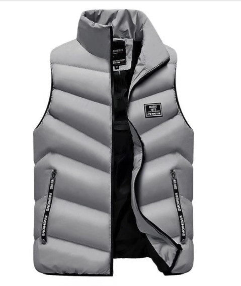 Liam™ | Chaleco acolchado sin mangas con cuello alto y cremallera
