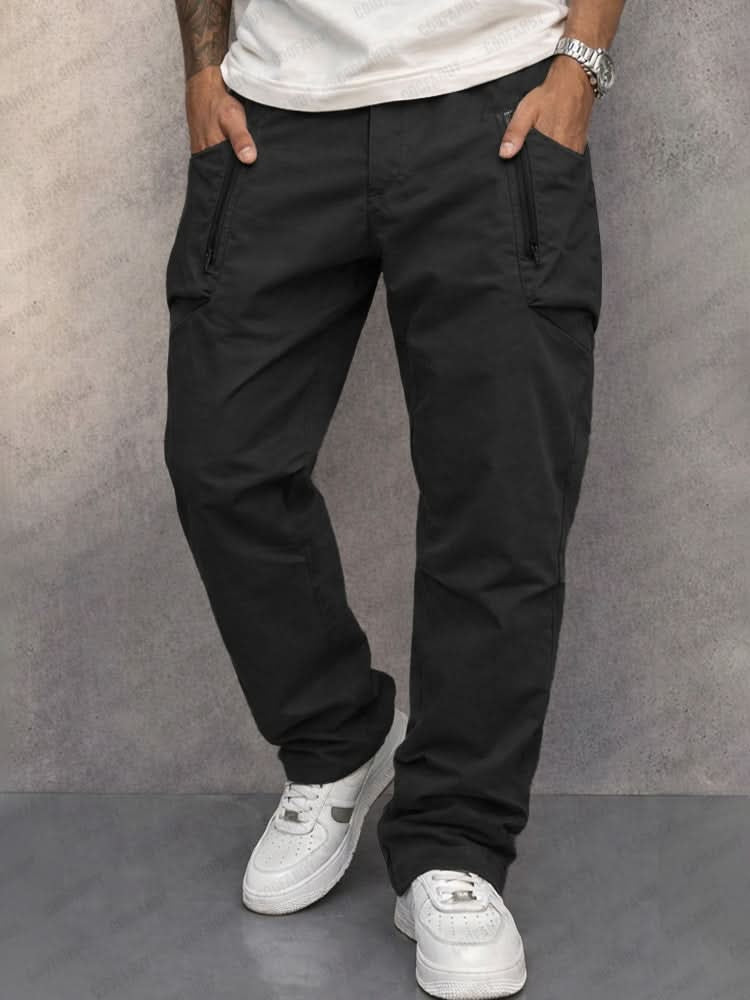 Nicholas™ | Pantalón cargo de algodón con bolsillos con cremallera