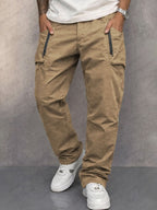 Nicholas™ | Pantalón cargo de algodón con bolsillos con cremallera