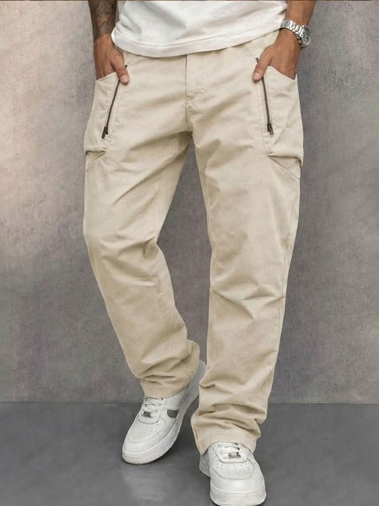 Nicholas™ | Pantalón cargo de algodón con bolsillos con cremallera