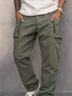 Nicholas™ | Pantalón cargo de algodón con bolsillos con cremallera
