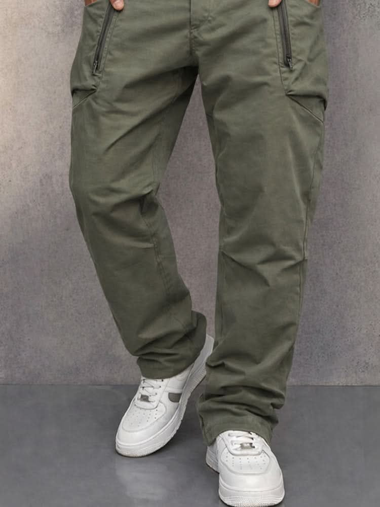 Nicholas™ | Pantalón cargo de algodón con bolsillos con cremallera