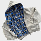Adam™ | Sudadera reversible con capucha y estampado de cuadros oversize