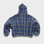 Adam™ | Sudadera reversible con capucha y estampado de cuadros oversize