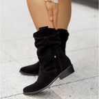 Maggie™ | Botas camperas de ante slouchy a media caña