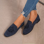 Evelyn™ | Mocasines planos de ante con borlas
