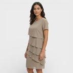 Kayla™ | Vestido midi de volantes con manga corta