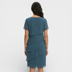 Kayla™ | Vestido midi de volantes con manga corta