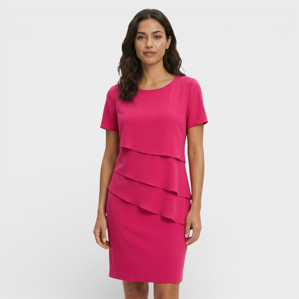 Kayla™ | Vestido midi de volantes con manga corta