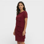 Kayla™ | Vestido midi de volantes con manga corta