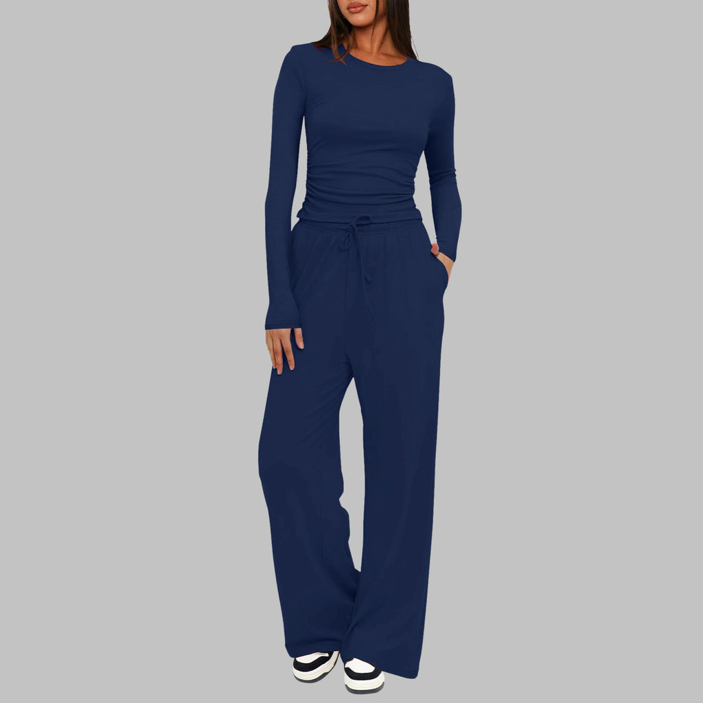 Eva™ | Conjunto de 2 piezas con top de manga larga y pantalón ancho