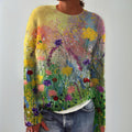 Charlotte™ | Jersey fino con estampado floral y cuello redondo