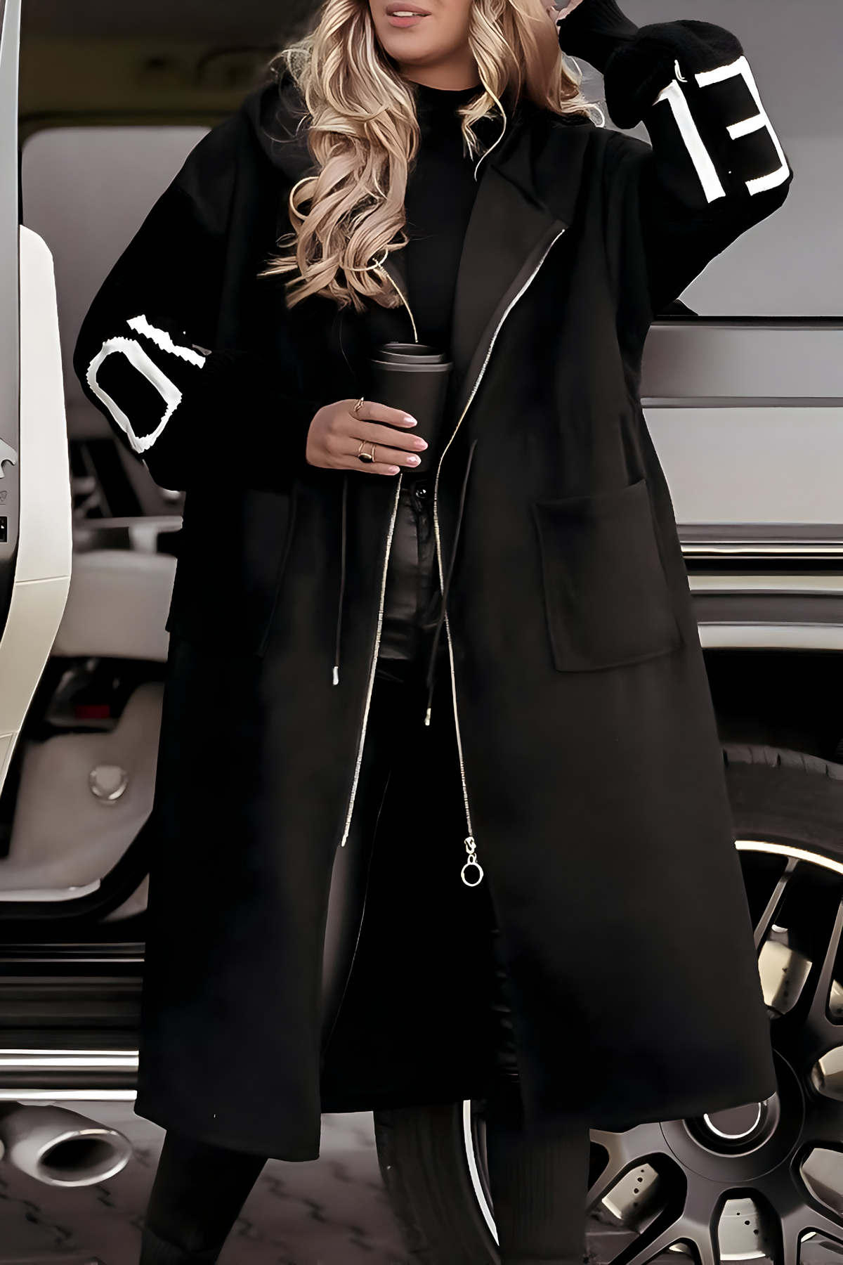 Bailey™ | Parka larga oversize con capucha y mangas de punto