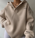 Evelyn™ | Sudadera oversize con capucha y escote en V