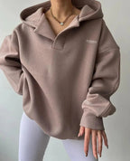 Evelyn™ | Sudadera oversize con capucha y escote en V