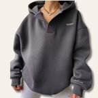 Evelyn™ | Sudadera oversize con capucha y escote en V
