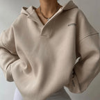 Evelyn™ | Sudadera oversize con capucha y escote en V