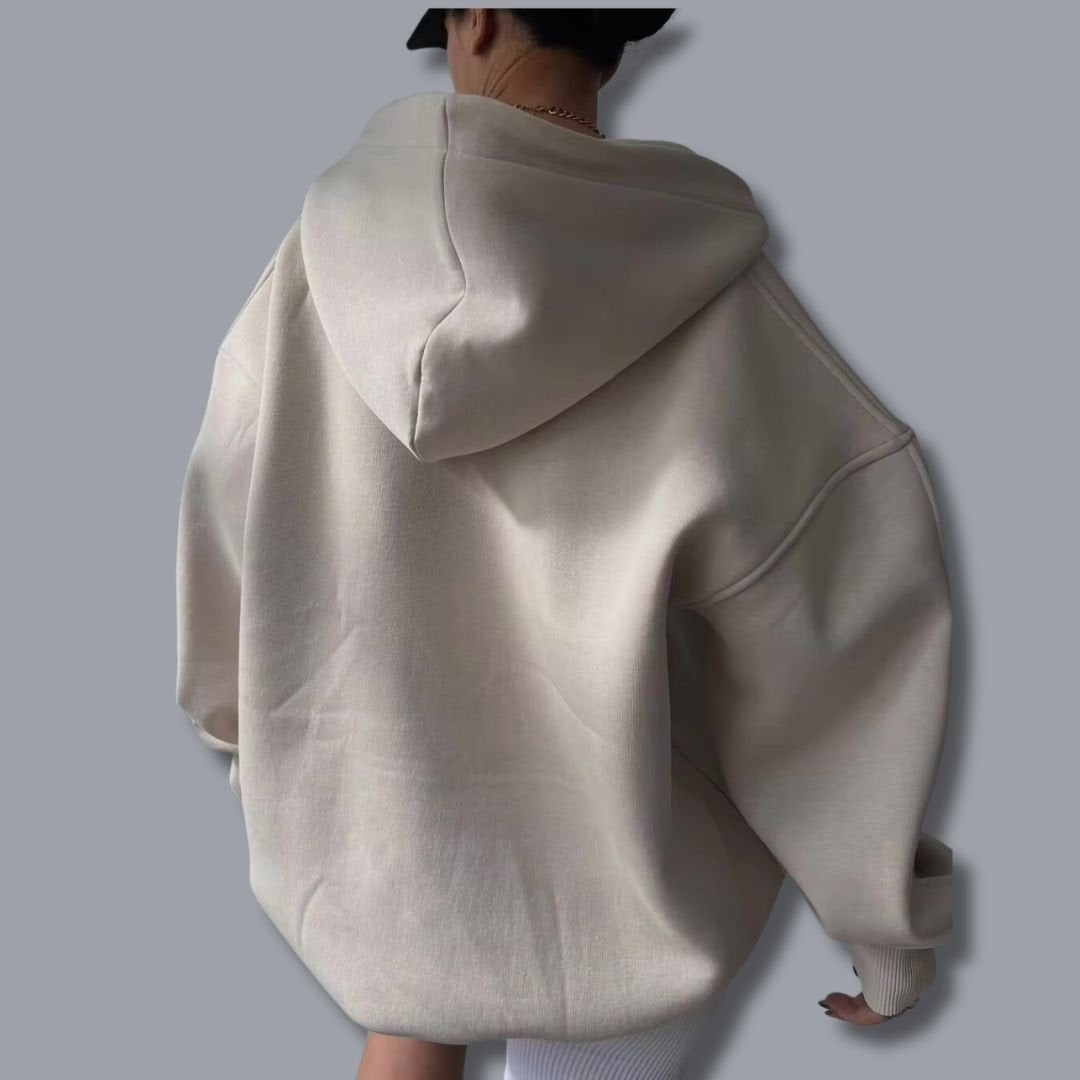 Evelyn™ | Sudadera oversize con capucha y escote en V