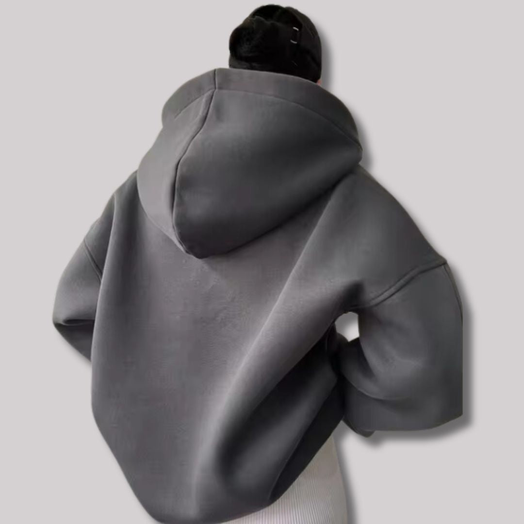 Evelyn™ | Sudadera oversize con capucha y escote en V