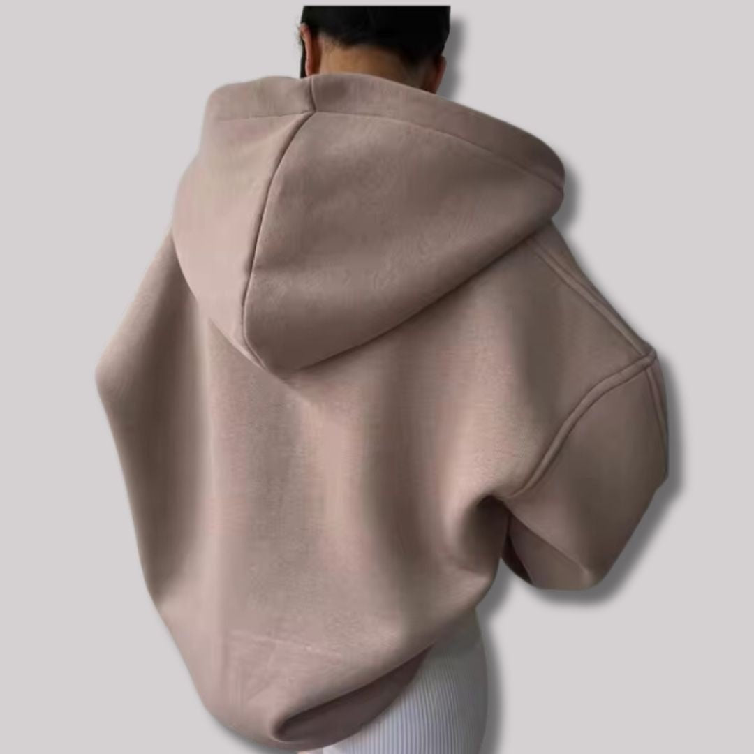 Evelyn™ | Sudadera oversize con capucha y escote en V