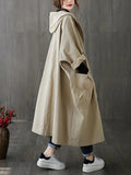 Juliana™ | Gabardina larga oversize con capucha