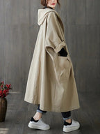 Juliana™ | Gabardina larga oversize con capucha