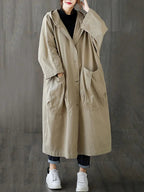 Juliana™ | Gabardina larga oversize con capucha