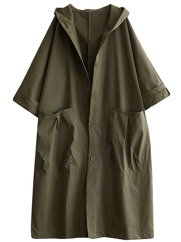 Juliana™ | Gabardina larga oversize con capucha
