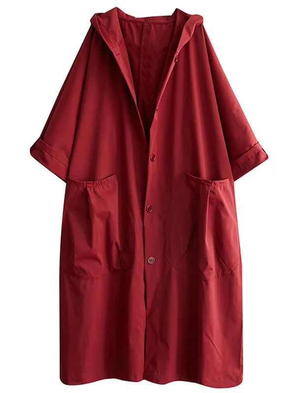 Juliana™ | Gabardina larga oversize con capucha