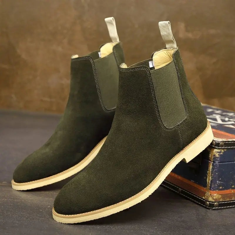Theodore™ | Botas Chelsea de ante con elástico lateral