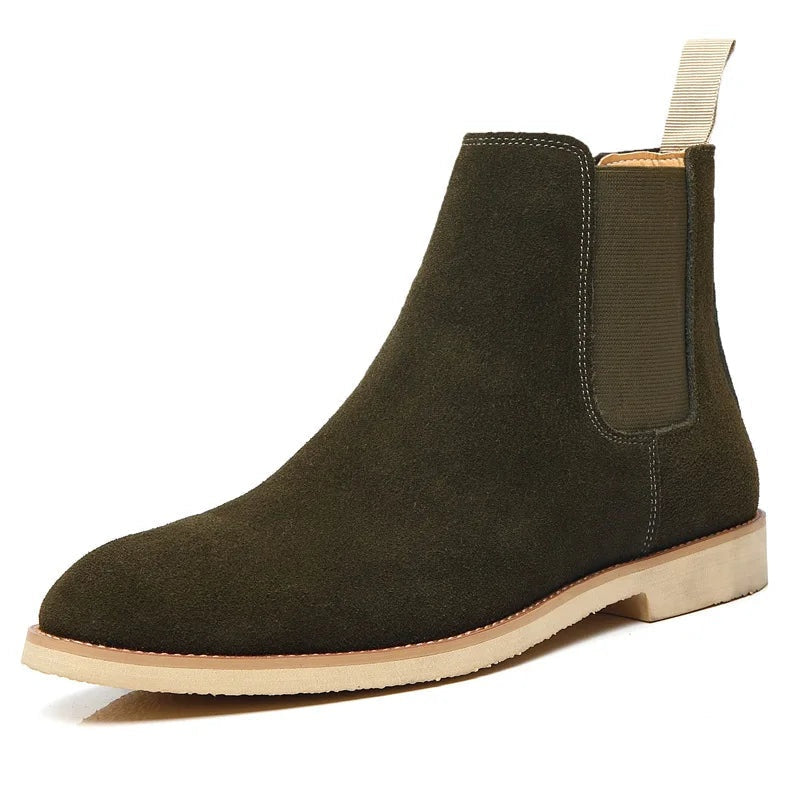 Theodore™ | Botas Chelsea de ante con elástico lateral