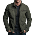 Emmett™ | Cazadora militar de algodón con cuello alzado y multibolsillos