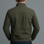 Emmett™ | Cazadora militar de algodón con cuello alzado y multibolsillos