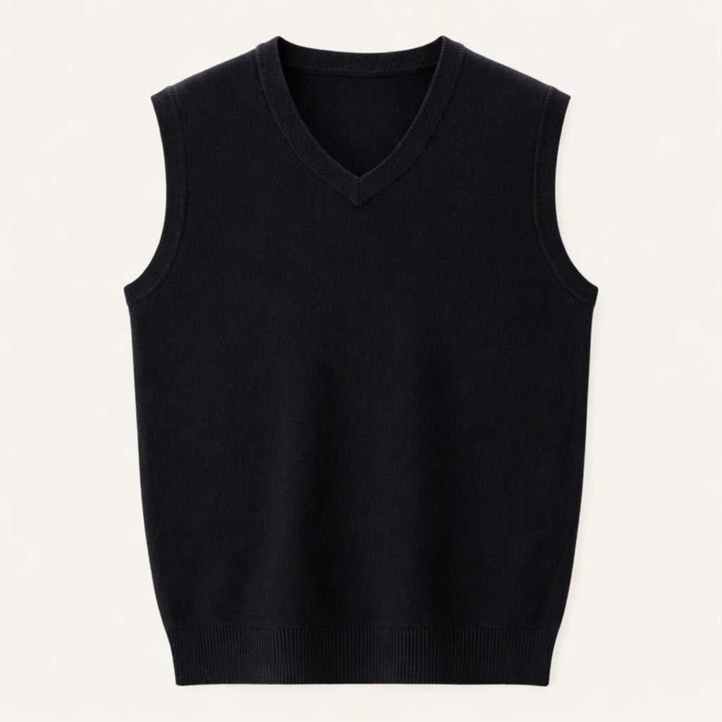 Brett™ | Chaleco de punto clásico de hombre con cuello pico