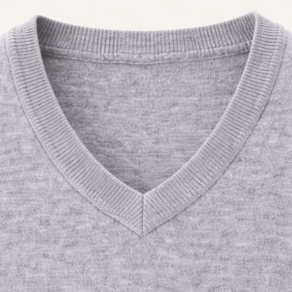 Brett™ | Chaleco de punto clásico de hombre con cuello pico