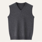 Brett™ | Chaleco de punto clásico de hombre con cuello pico