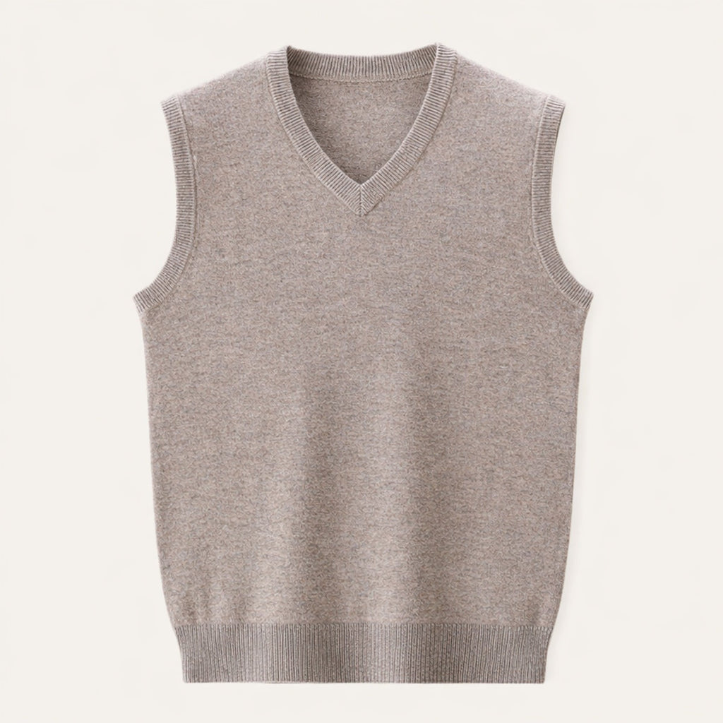 Brett™ | Chaleco de punto clásico de hombre con cuello pico