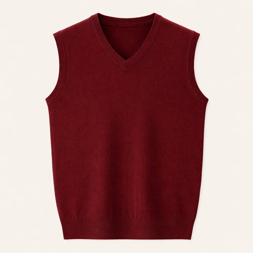 Brett™ | Chaleco de punto clásico de hombre con cuello pico